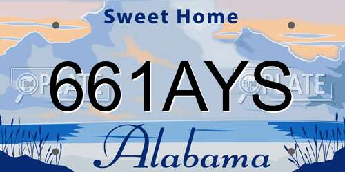661AYS Alabama License Plate