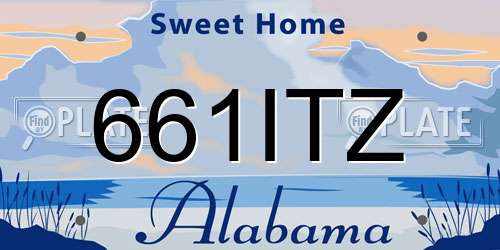661ITZ Alabama License Plate