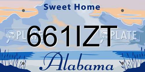 661IZT Alabama License Plate