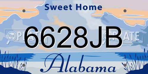 6628JB Alabama License Plate