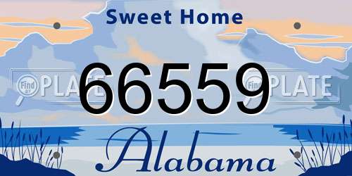 66559 Alabama License Plate