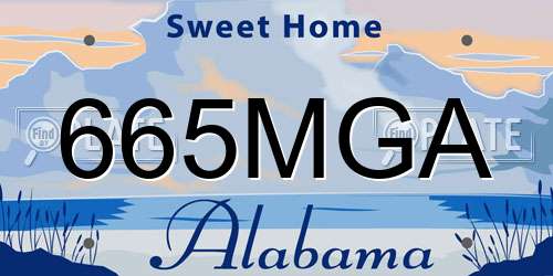 665MGA Alabama License Plate
