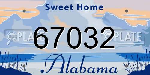 67032 Alabama License Plate