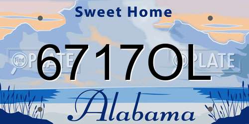 6717OL Alabama License Plate