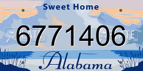 6771406 Alabama License Plate