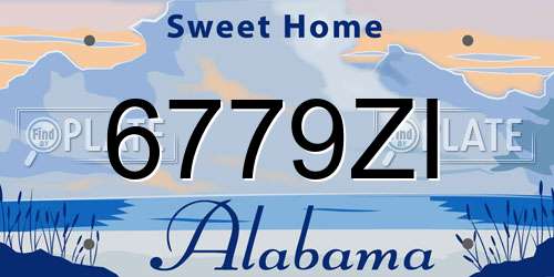 6779ZI Alabama License Plate