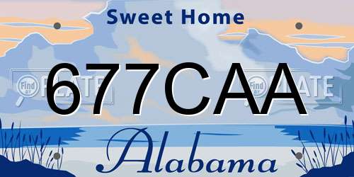 677CAA Alabama License Plate