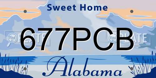 677PCB Alabama License Plate