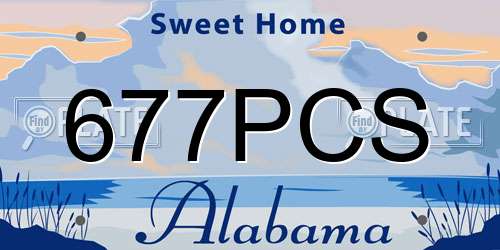 677PCS Alabama License Plate
