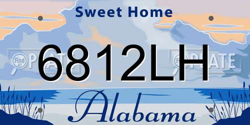 6812LH Alabama License Plate