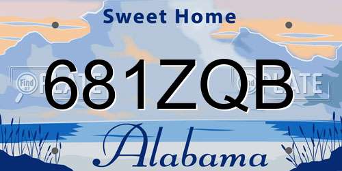 681ZQB Alabama License Plate