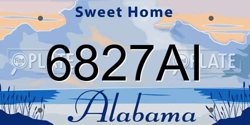 6827AI Alabama License Plate