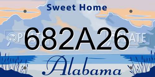 682A26 Alabama License Plate