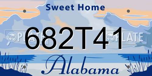 682T41 Alabama License Plate