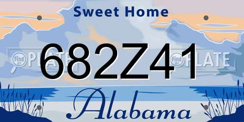 682Z41 Alabama License Plate