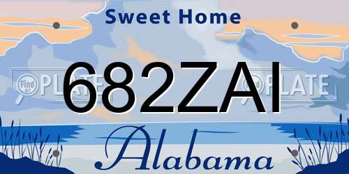 682ZAI Alabama License Plate