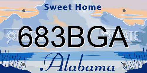 683BGA Alabama License Plate