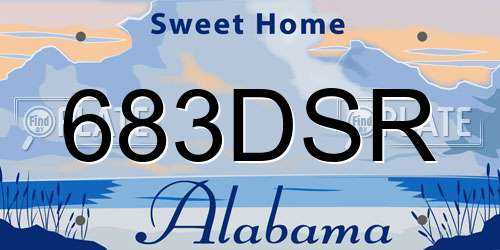 683DSR Alabama License Plate