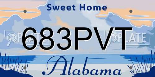 683PVT Alabama License Plate