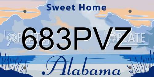 683PVZ Alabama License Plate