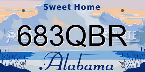 683QBR Alabama License Plate