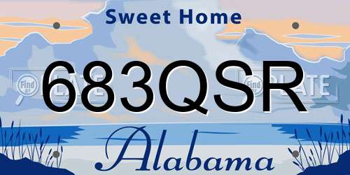 683QSR Alabama License Plate