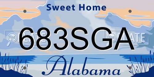 683SGA Alabama License Plate