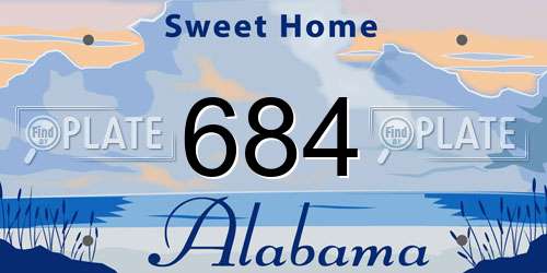 684 Alabama License Plate