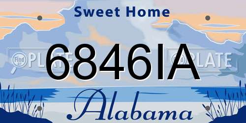 6846IA Alabama License Plate