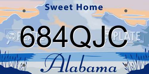 684QJC Alabama License Plate