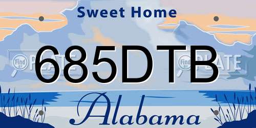 685DTB Alabama License Plate