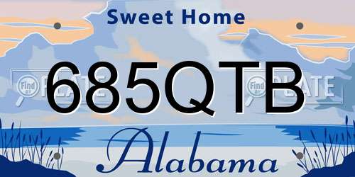 685QTB Alabama License Plate