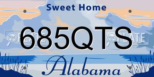 685QTS Alabama License Plate