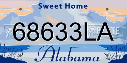 68633LA Alabama License Plate