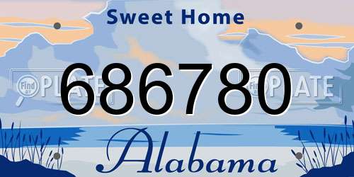 686780 Alabama License Plate