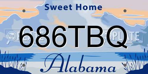 686TBQ Alabama License Plate