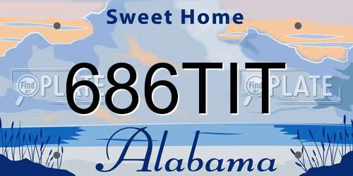 686TIT Alabama License Plate