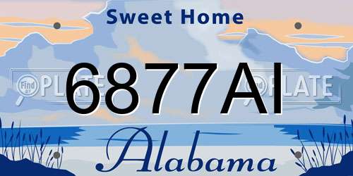 6877AI Alabama License Plate