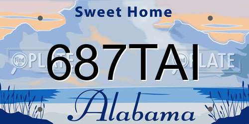 687TAI Alabama License Plate