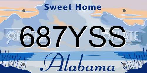 687YSS Alabama License Plate