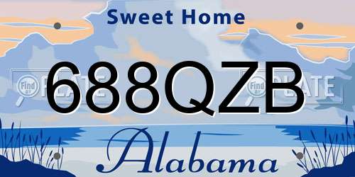 688QZB Alabama License Plate