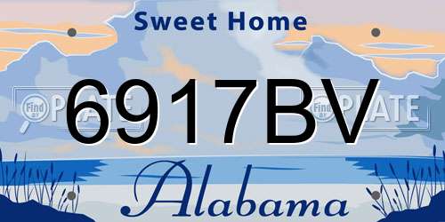 6917BV Alabama License Plate