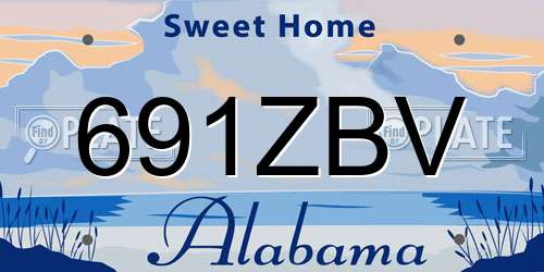 691ZBV Alabama License Plate