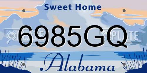 6985GQ Alabama License Plate