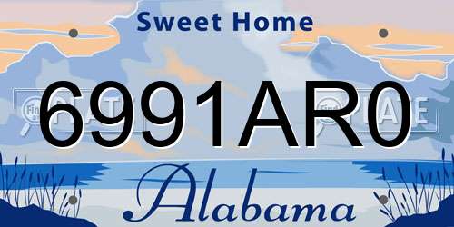 6991AR0 Alabama License Plate