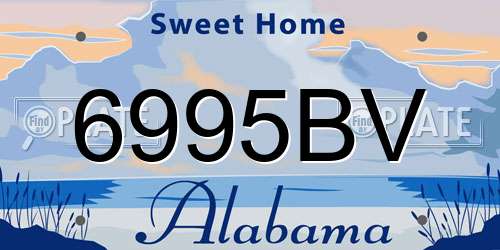 6995BV Alabama License Plate