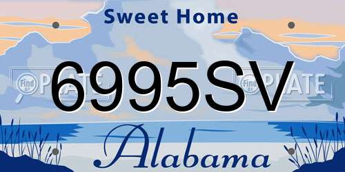 6995SV Alabama License Plate