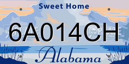 6A014CH Alabama License Plate