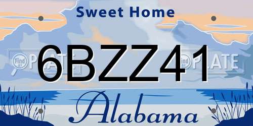 6BZZ41 Alabama License Plate