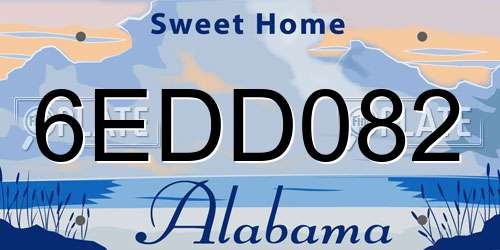 6EDD082 Alabama License Plate